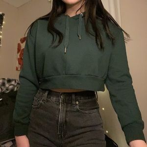 ✨cropped green bluenotes hoodie✨